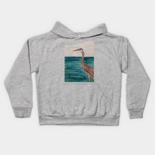 Great Blue Heron Kids Hoodie